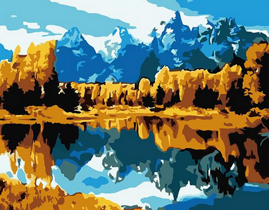 Lake View Acrylic Paint by Numbers
