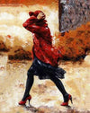 Lady in Red &amp; Black Paint by Numbers