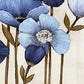 Laminas with Blue Flowers