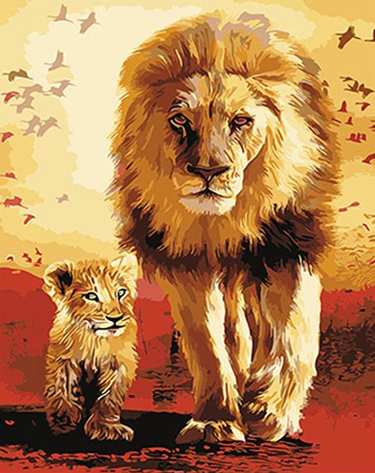 Lion Painting by Numbers