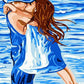 Little Kids Kissing Painting by Numbers