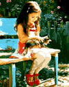  Girl with Cat Paint by Numbers