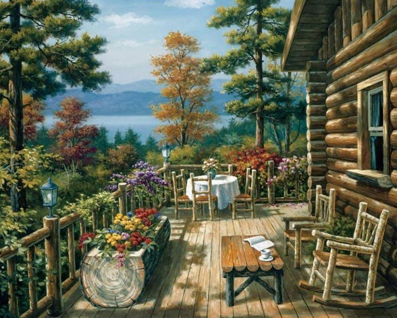 Log Cabin Paint by Numbers