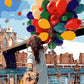 Girl & Balloons Paint by Numbers