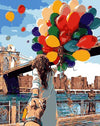Girl &amp; Balloons Paint by Numbers