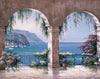Mediterranean Arch View Paint by Numbers