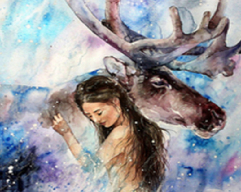 Moose & Girl Paint by Numbers