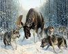 Moose &amp; Wolves Paint by Numbers