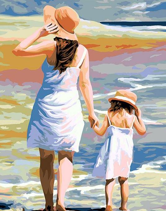 Mother & Daughter Painting by Numbers