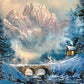 Winter Landscape Painting by Numbers