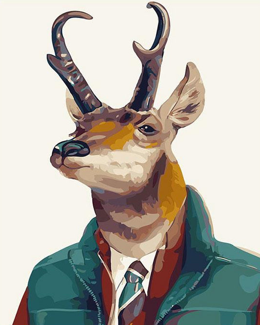 Stag in Suit Paint by Numbers