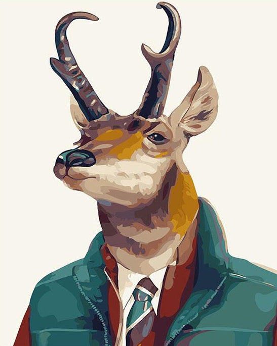 Stag in Suit Paint by Numbers