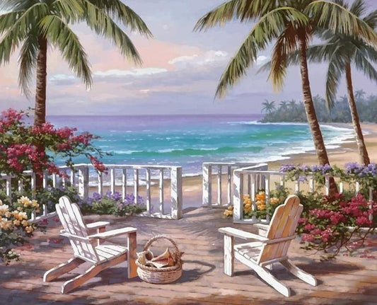 Palm Trees Painting by Numbers