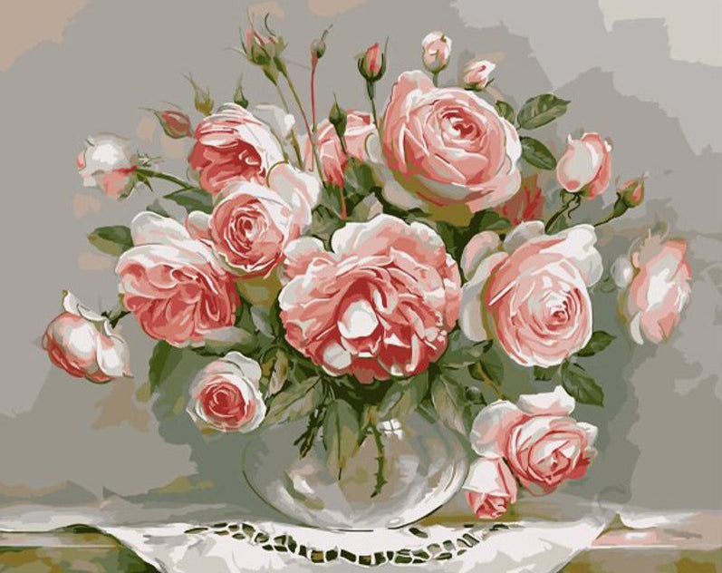 Pink Roses DIY Painting Kit