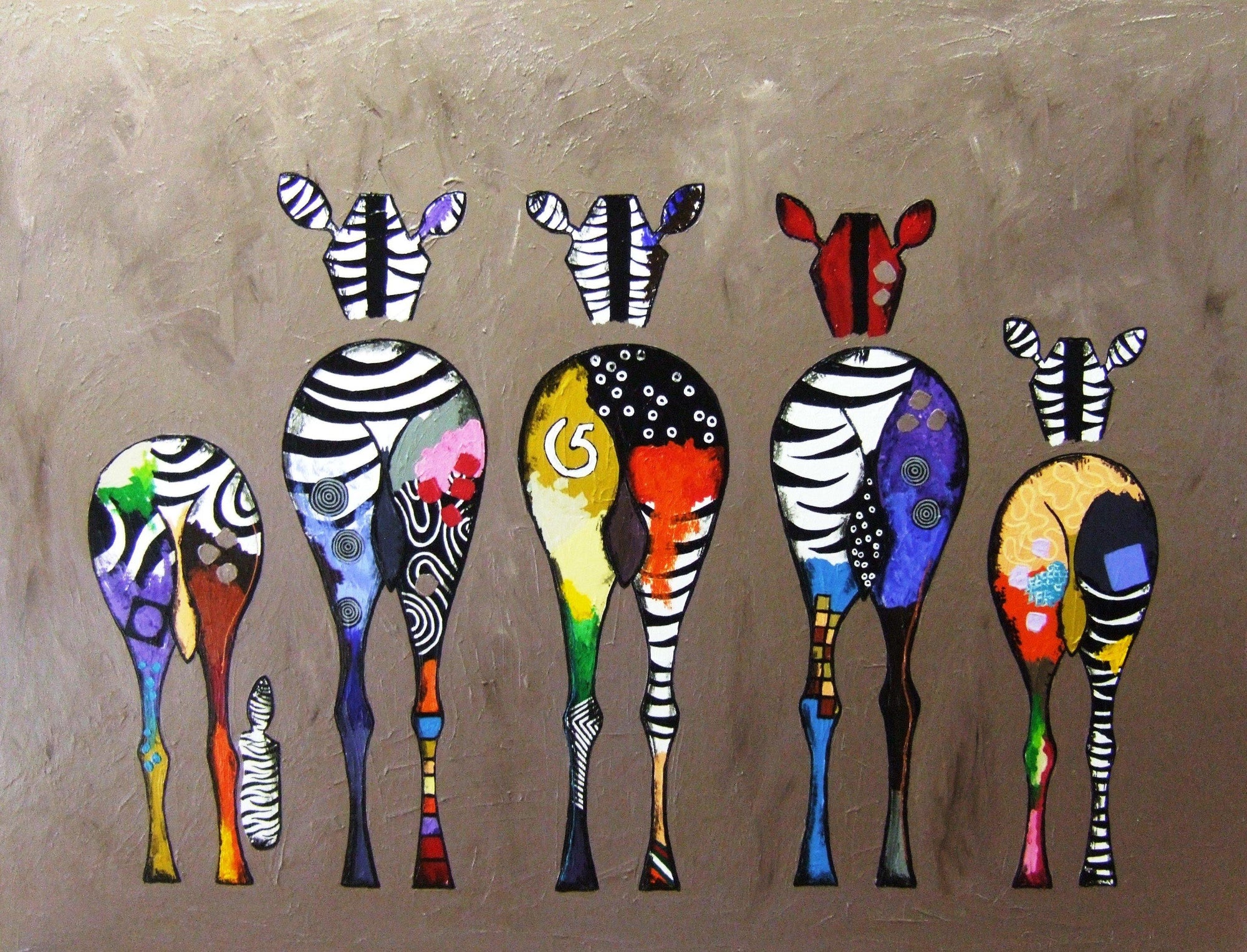 Psychedelic Zebra Art Paint by Numbers