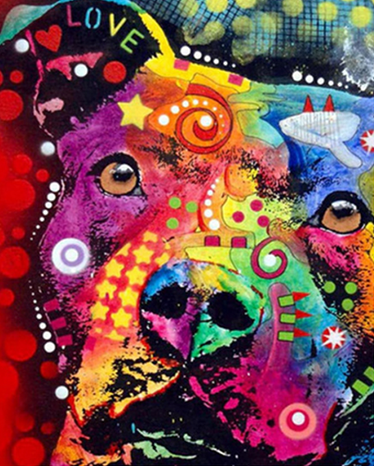 Psychedelic Dog DIY Painting Kit