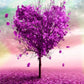 Purple Heart Tree Paint by Numbers