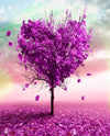 Purple Heart Tree Paint by Numbers