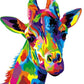 Rainbow Giraffe Paint by Numbers