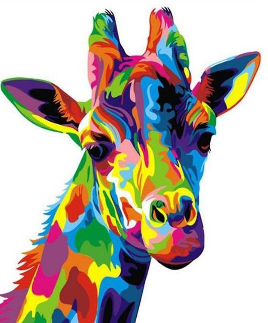 Rainbow Giraffe Paint by Numbers