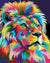 Rainbow Lion Paint by Numbers