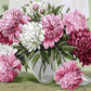 Red Peonies Paint by Numbers