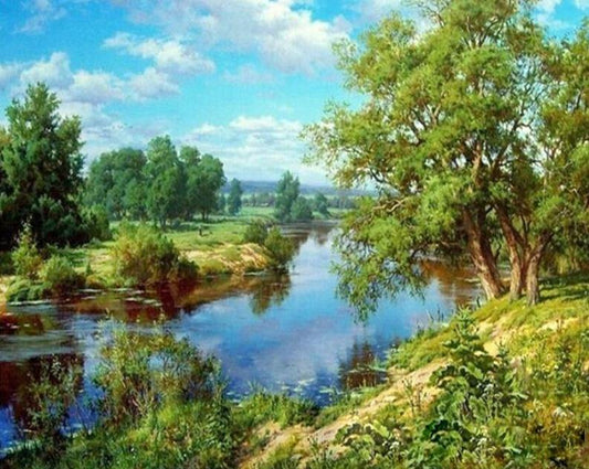 River Landscape Paint by Numbers