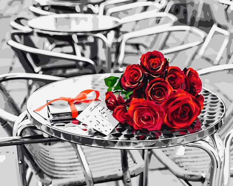 Rose Bouquet Paint by Numbers