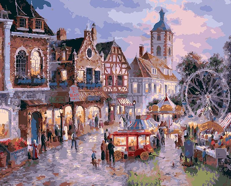 Russian Town Paint by Numbers