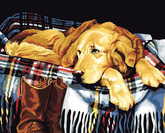 Sad Dog Paint by Numbers