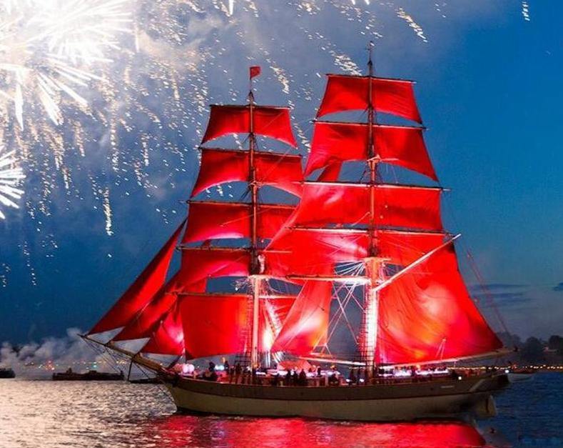 Sailboat & Fireworks Paint by Numbers