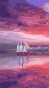 Colorful Sky &amp; Ship Painting Kit