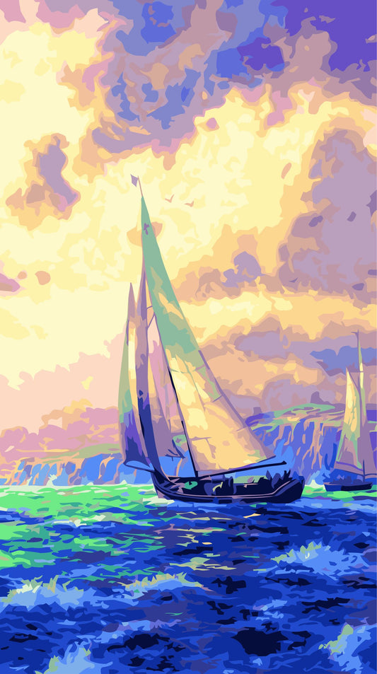 Sailing Yacht Paint by Numbers