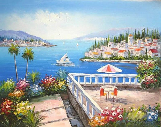 Sea side City Paint by Numbers