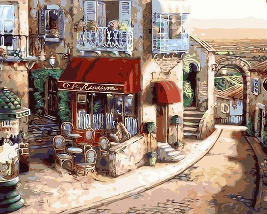 Town in Europe Paint by Numbers