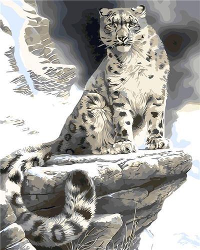 Snow Leopard Paint by Numbers