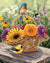 Flowers Basket Paint by Numbers