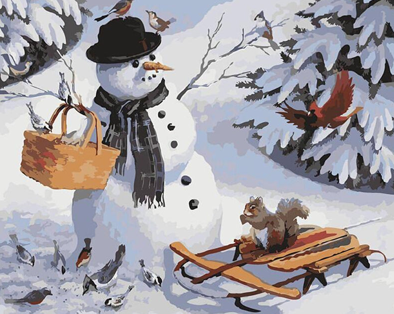 Snowman Paint by Numbers