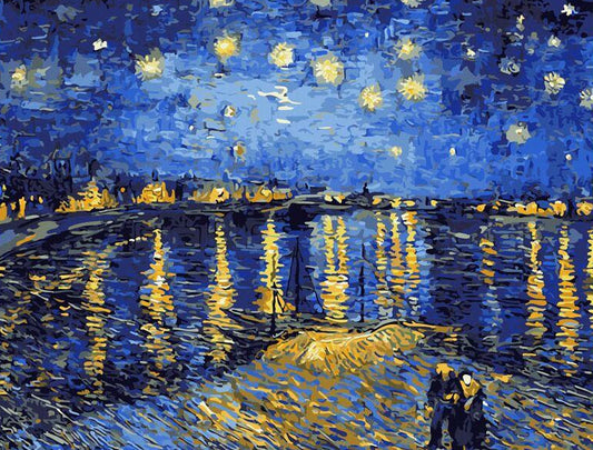 Starry Night Sky Paint by Numbers