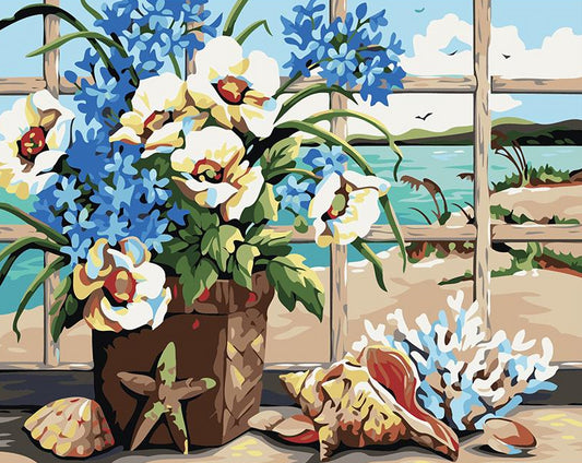 Still Life Flowers Painting by Numbers
