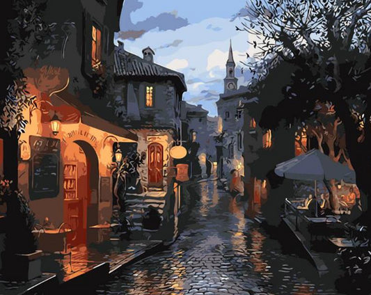 Street View at Night Paint by Numbers