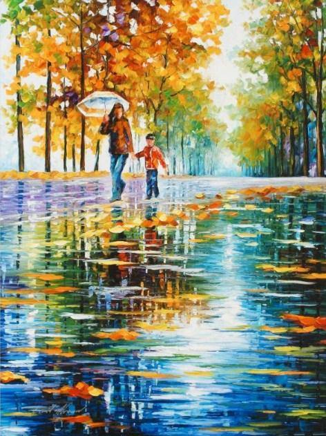 Stroll in Autumn Park Paint by Numbers