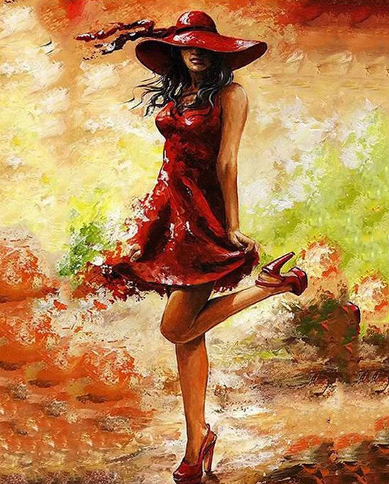 Stunning Lady Painting by Numbers