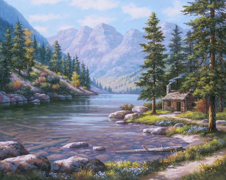 Mountains & Lake Paint by Numbers