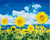 Sunflower Landscape Paint by Numbers