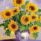 Sunflower Vase Paint by Numbers