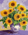 Sunflower Vase Paint by Numbers