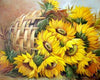 Sunflowers Basket Paint by Numbers