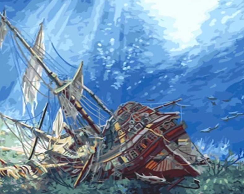 Sunk Galleon Paint by Numbers