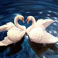 Swans Couple Painting by Numbers